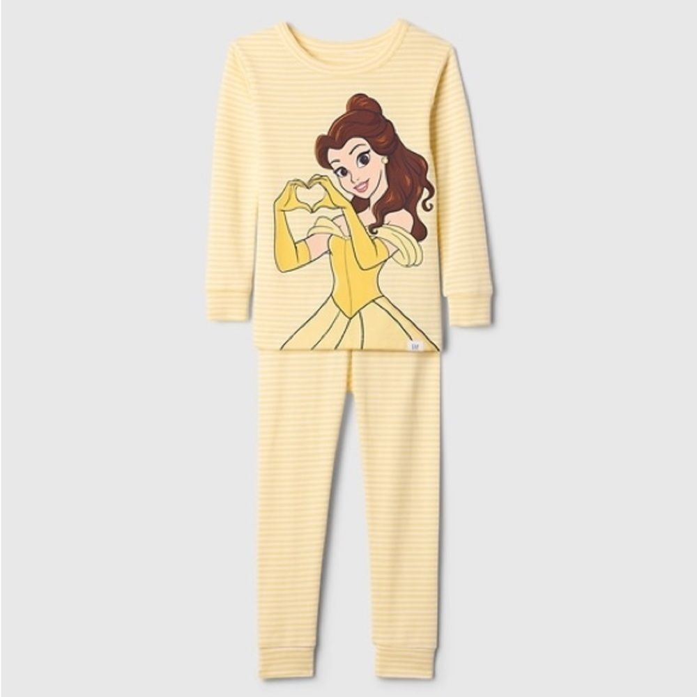 Gap × Disney Baby Organic Brushed Cotton Princess PJ Set- Belle size 3 years